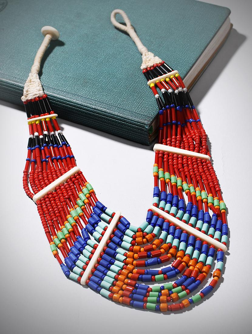 multi colored metal long necklace - 20331746 - Zoom Image - 0