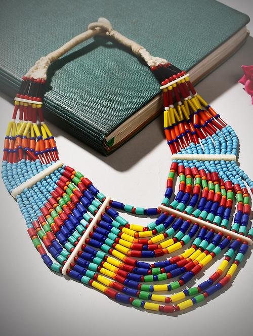 multi colored metal long necklace - 20331747 -  Standard Image - 0