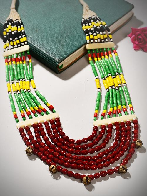 multi colored metal long necklace - 20331753 -  Standard Image - 0