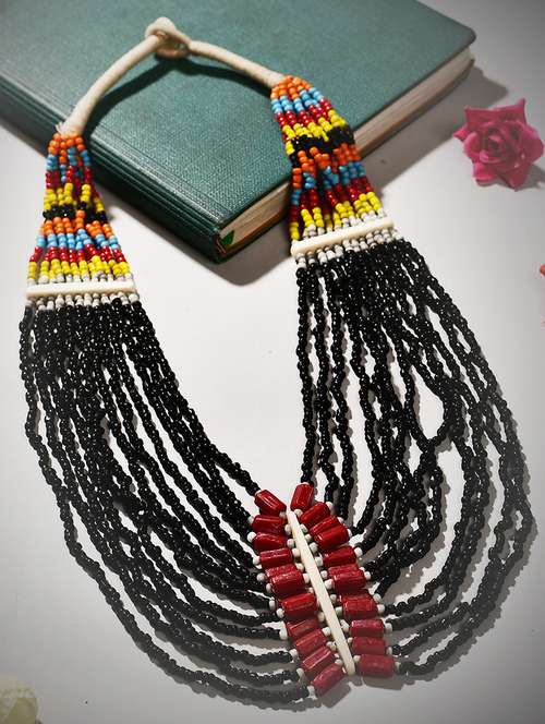 multi colored metal long necklace - 20331754 -  Standard Image - 0