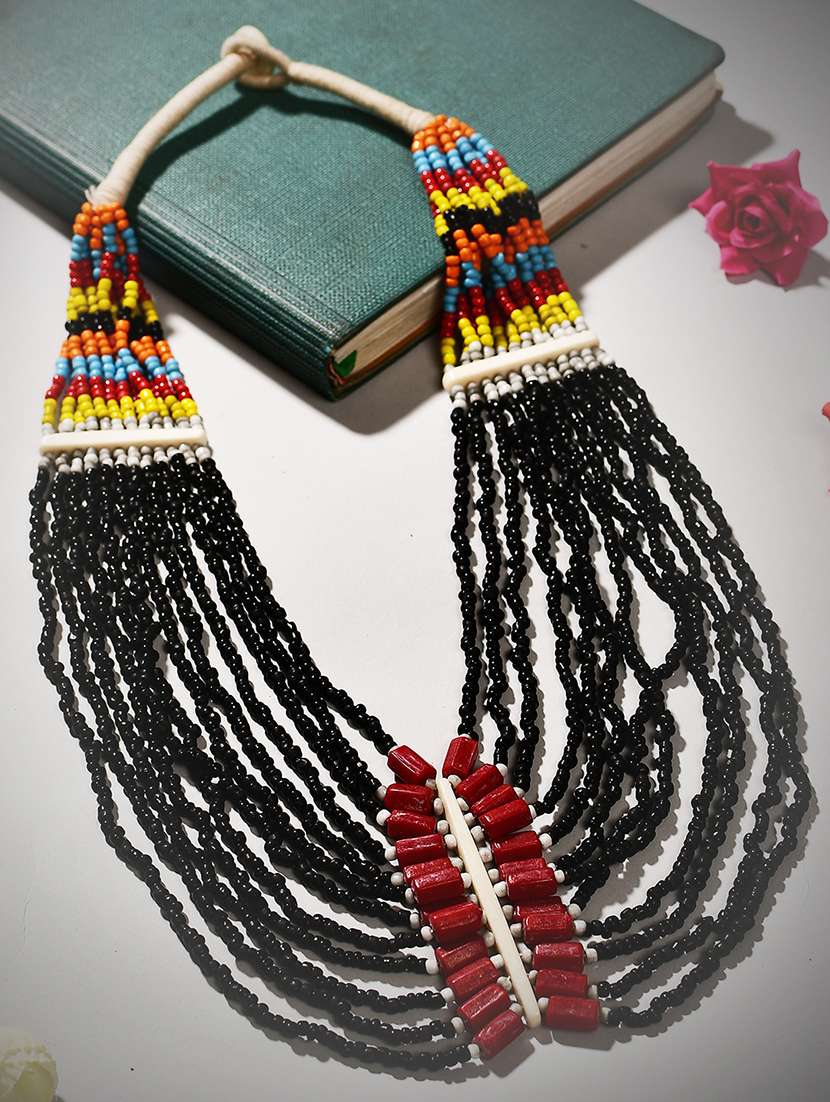 multi colored metal long necklace - 20331754 -  Zoom Image - 0