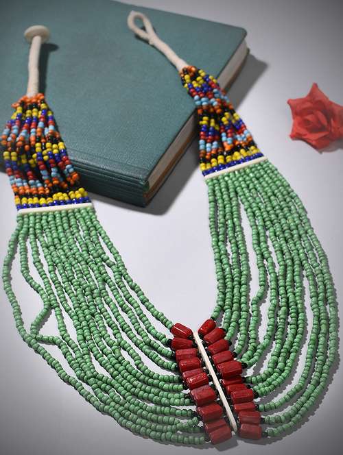 multi colored metal long necklace - 20331755 -  Standard Image - 0
