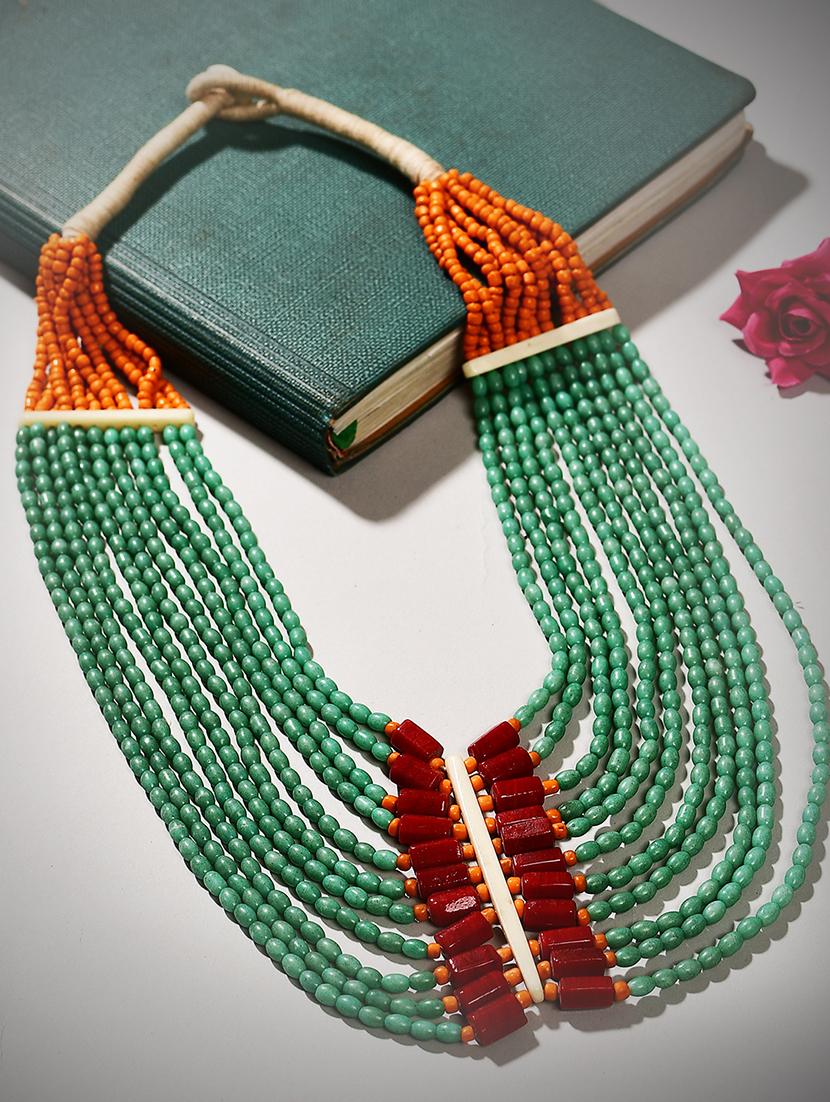 multi colored metal long necklace - 20331760 - Zoom Image - 0