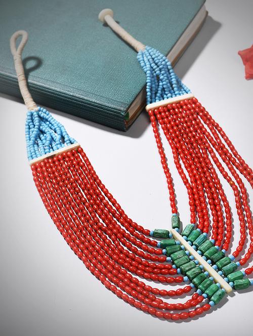 multi colored metal long necklace - 20331762 - Standard Image - 0