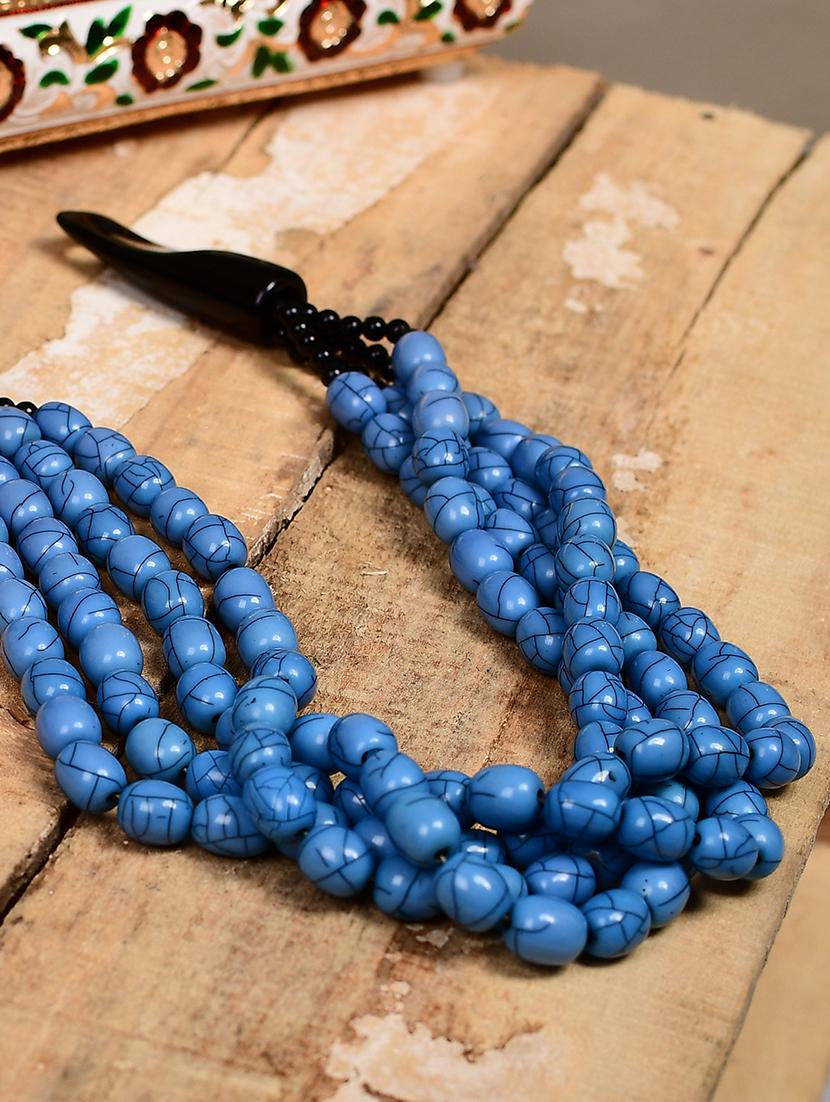 blue metal statement necklace - 20331769 - Zoom Image - 0