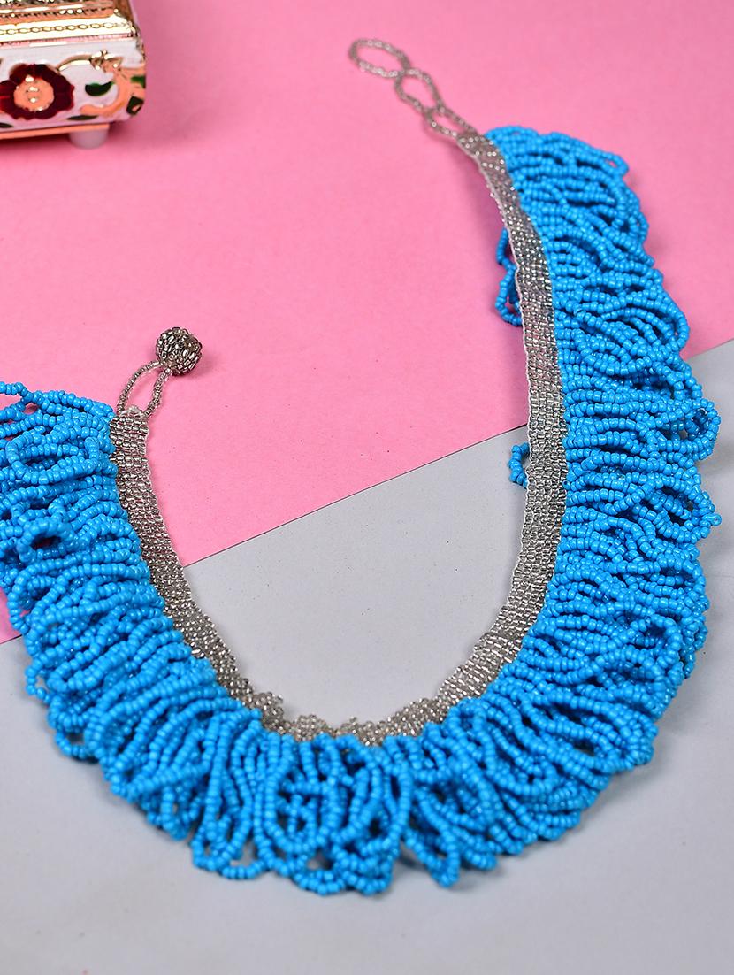 blue metal statement necklace - 20331786 -  Zoom Image - 0