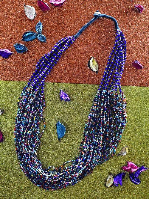 multi colored metal statement necklace - 20331794 - Standard Image - 0