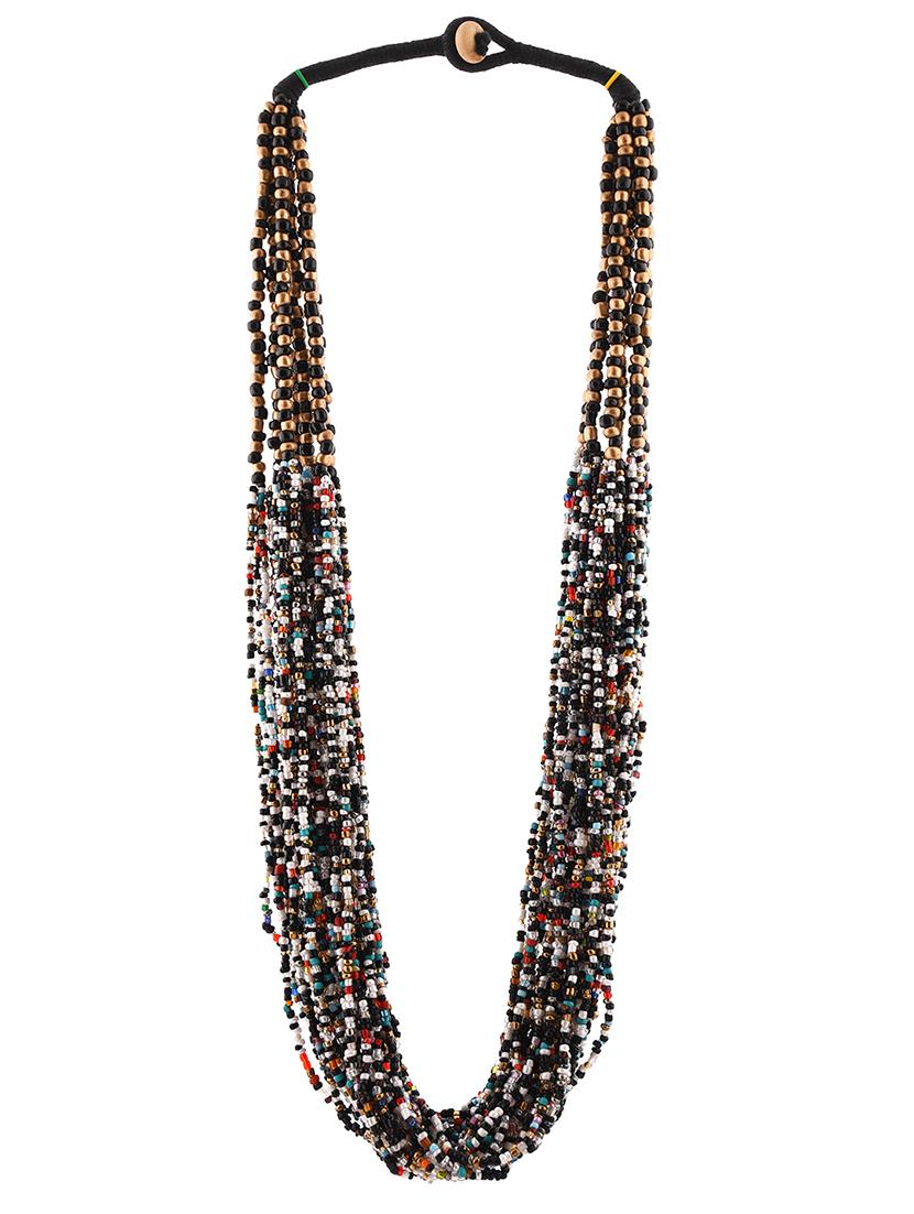 multi colored metal statement necklace - 20331795 - Standard Image - 1