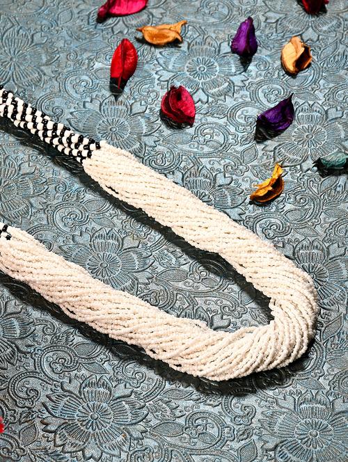 white metal statement necklace - 20331796 - Standard Image - 0