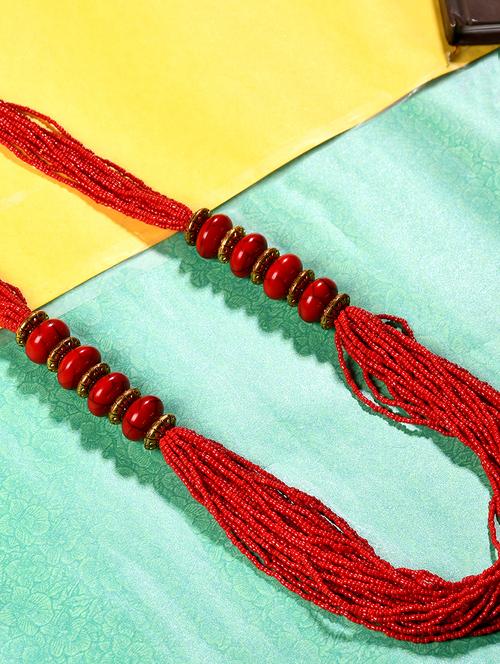 orange metal long necklace - 20331806 -  Standard Image - 0