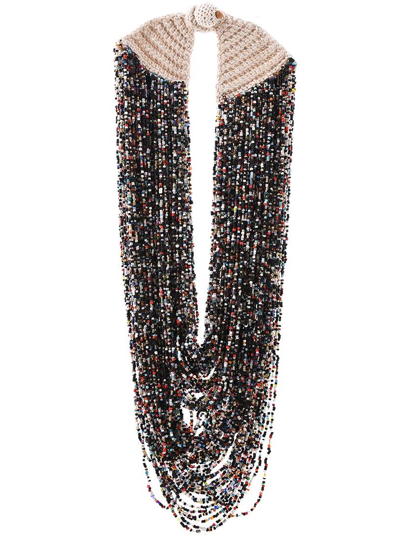 multi colored metal long necklace - 20331833 -  Standard Image - 1