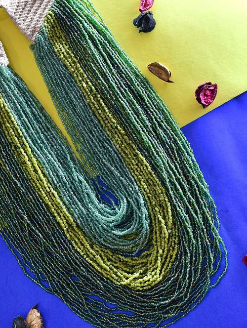 green metal long necklace - 20331835 -  Standard Image - 0