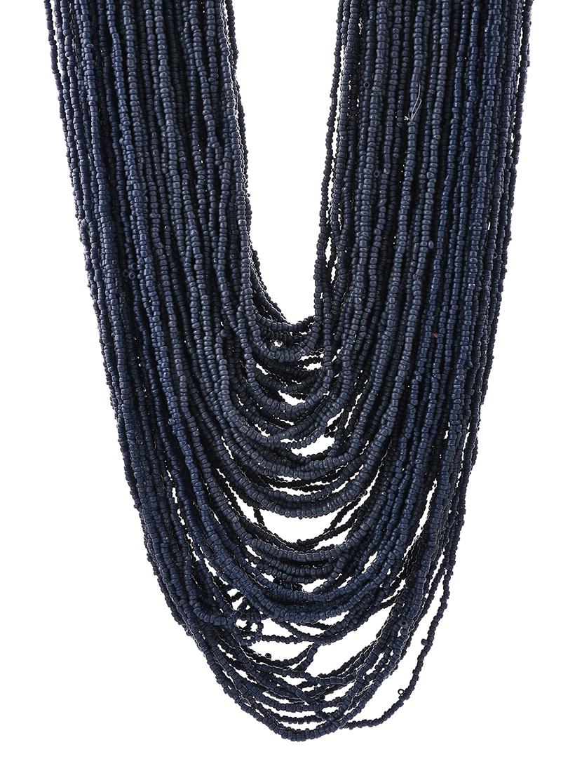 blue metal long necklace - 20331838 - Standard Image - 1