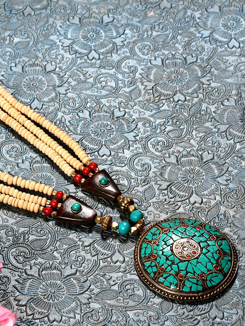 multi colored metal statement necklace - 20331843 - Zoom Image - 0