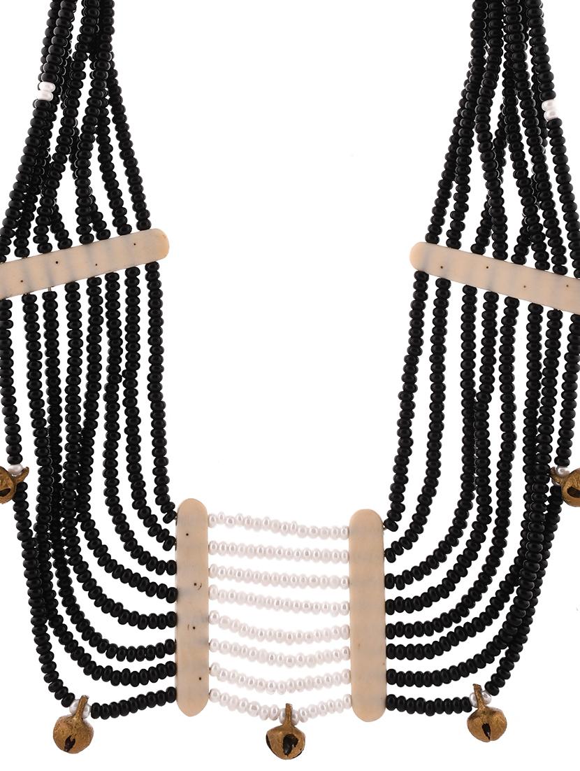black metal statement necklace - 20331851 -  Standard Image - 1