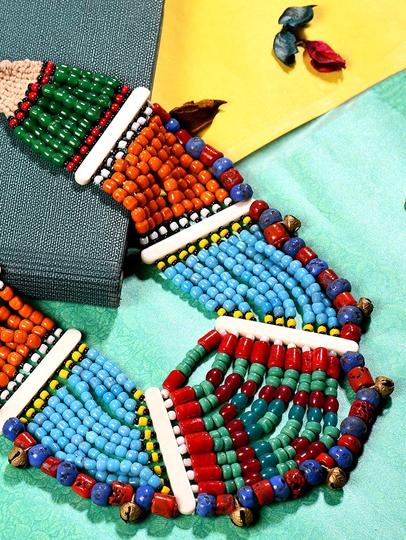 multi colored metal long necklace - 20331852 - Zoom Image - 0
