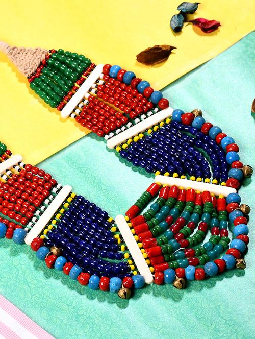 multi colored metal long necklace - 20331855 -  Standard Image - 0