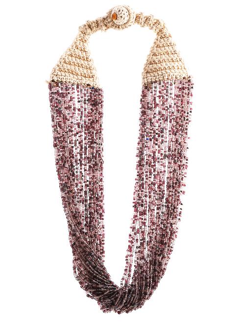 purple metal statement necklace - 20331862 -  Standard Image - 0