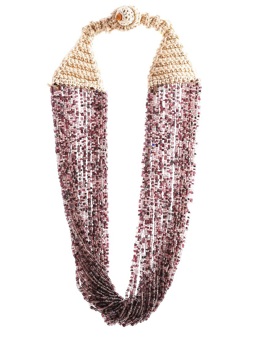 purple metal statement necklace - 20331862 -  Zoom Image - 0