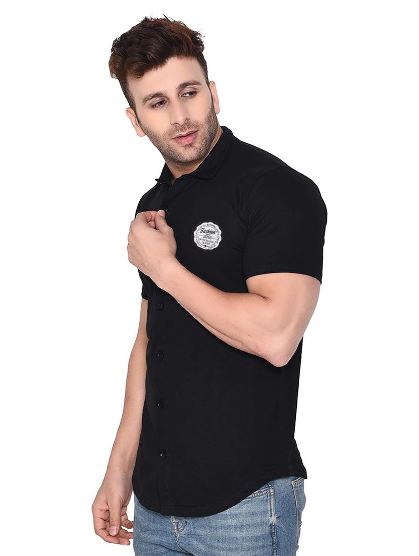 men solid slim fit short sleeve shirt - 20331872 - Standard Image - 1