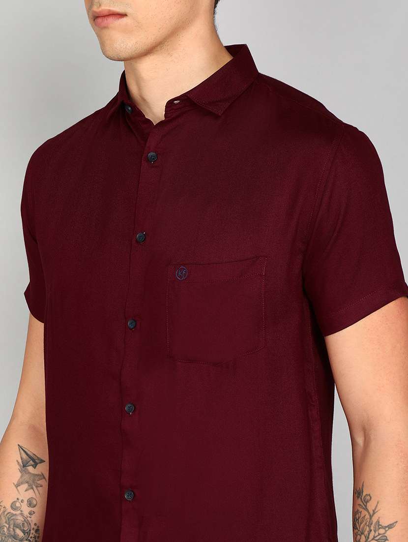 mens solid casual shirt - 20333447 -  Standard Image - 4
