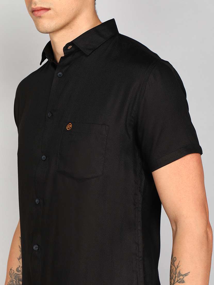 mens solid casual shirt - 20333449 -  Standard Image - 4
