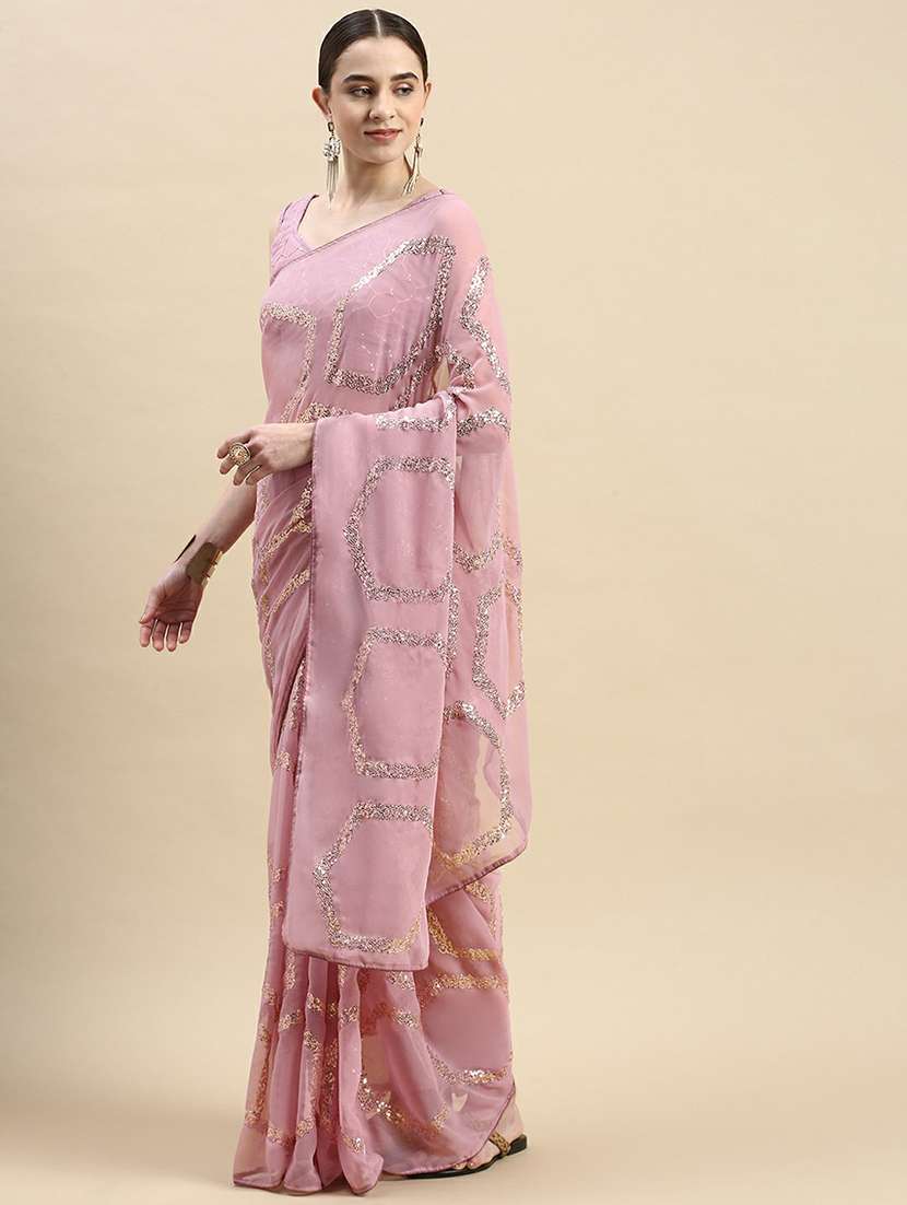 women's embellished saree with blouse