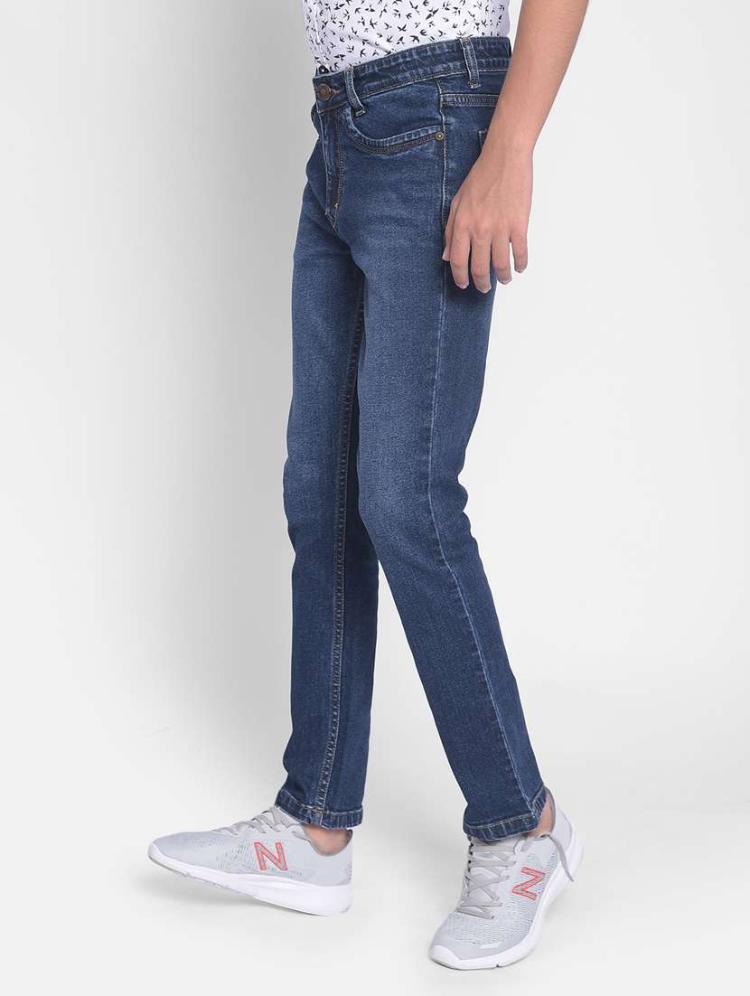 boy's plain skinny fit jeans - 20334865 -  Standard Image - 1
