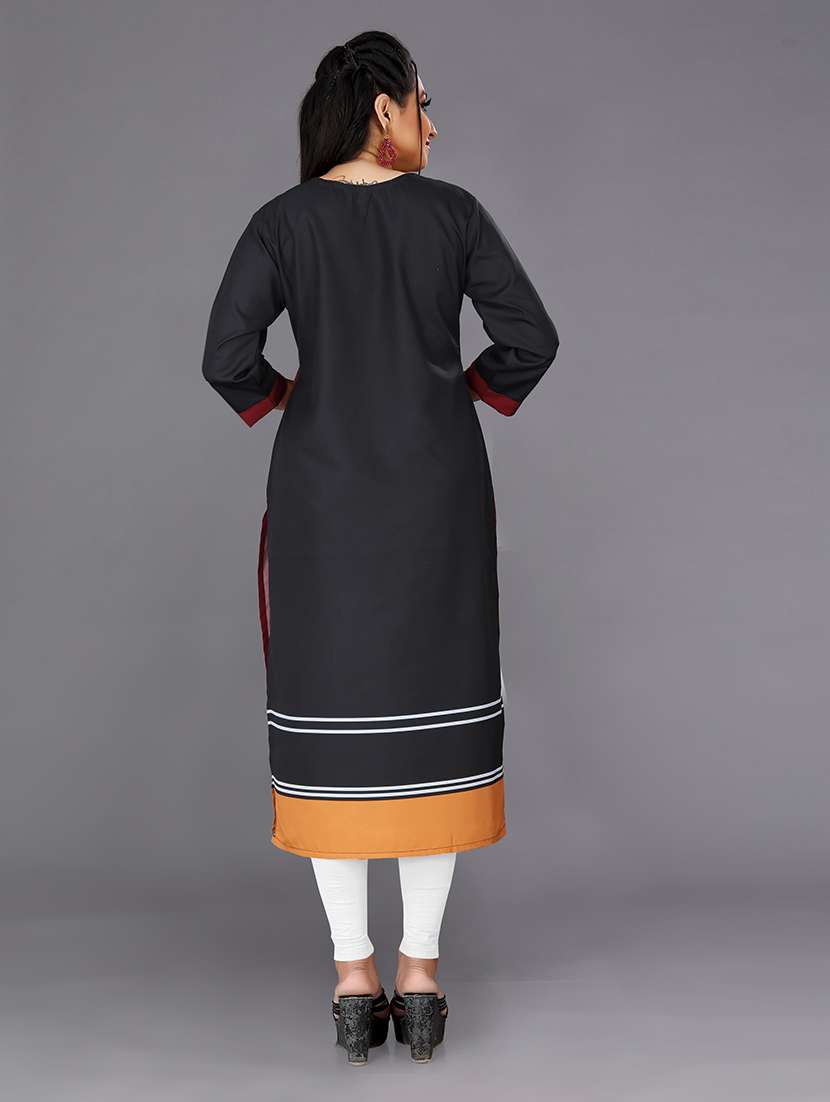 multi colored straight kurta - 20335720 -  Standard Image - 1