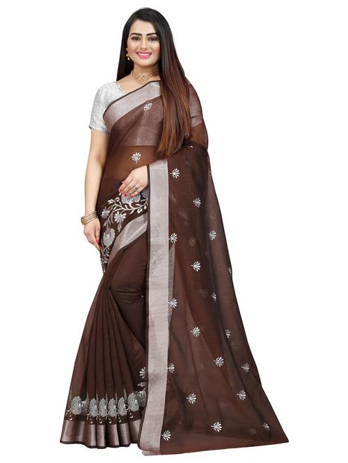 women's embroidered saree with blouse - 20335982 -  Standard Image - 0