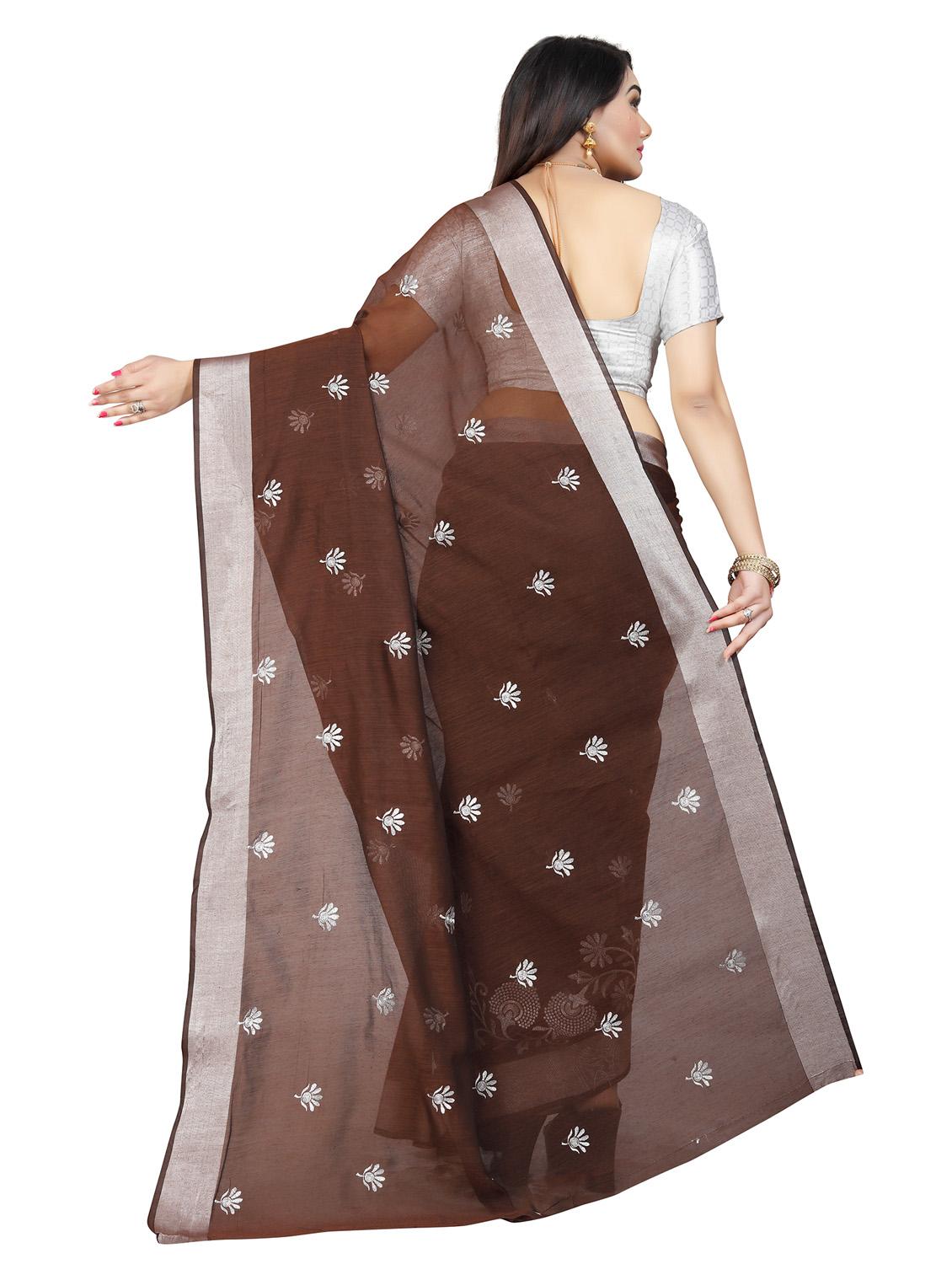 women's embroidered saree with blouse - 20335982 -  Standard Image - 1