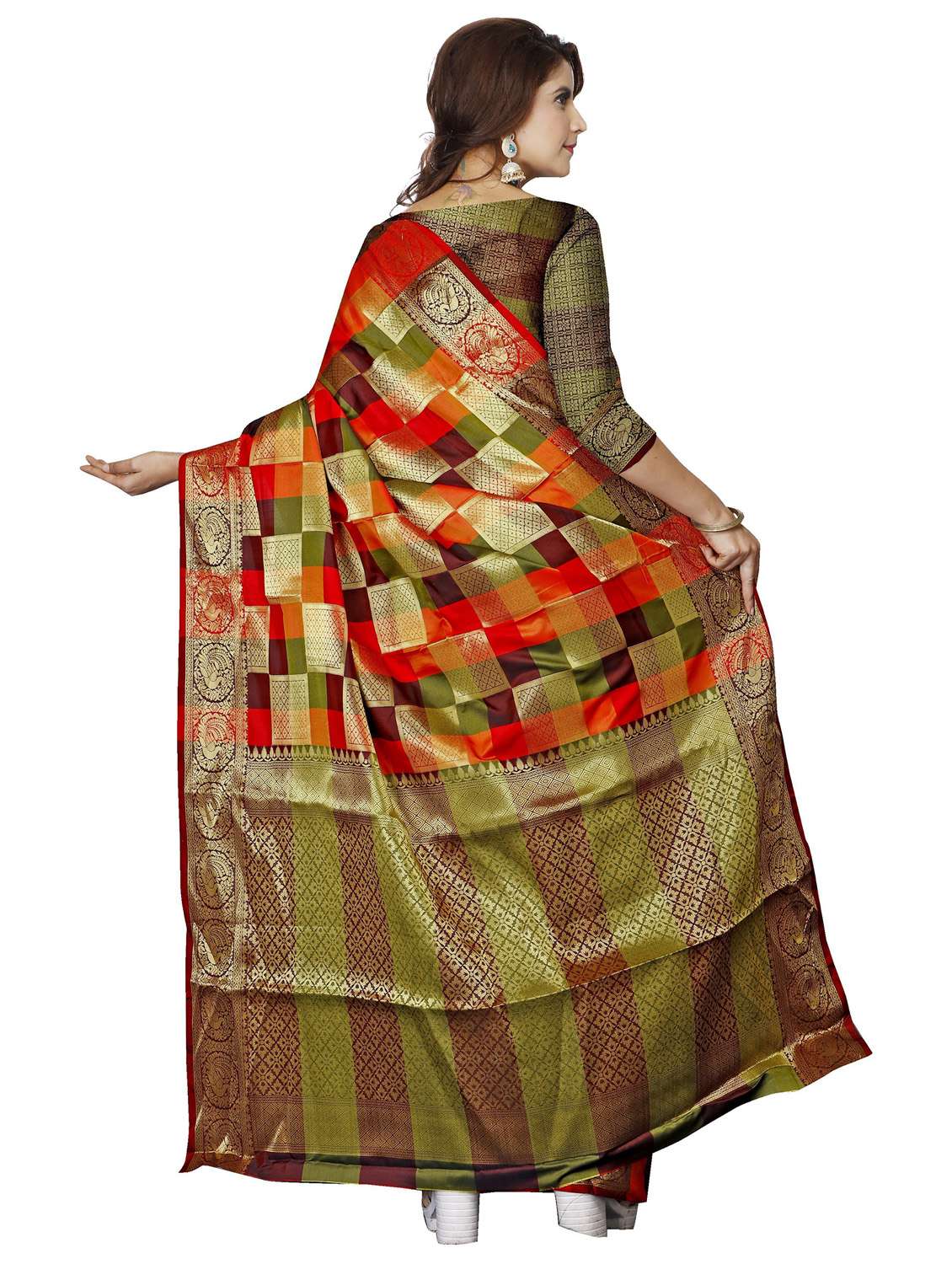 women's banarasi saree with blouse - 20336045 -  Standard Image - 1