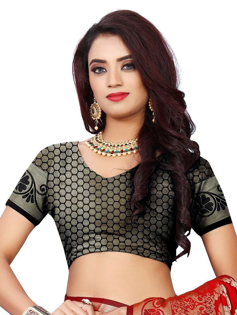 women's self design red colored saree with blouse - 20336062 -  Standard Image - 1