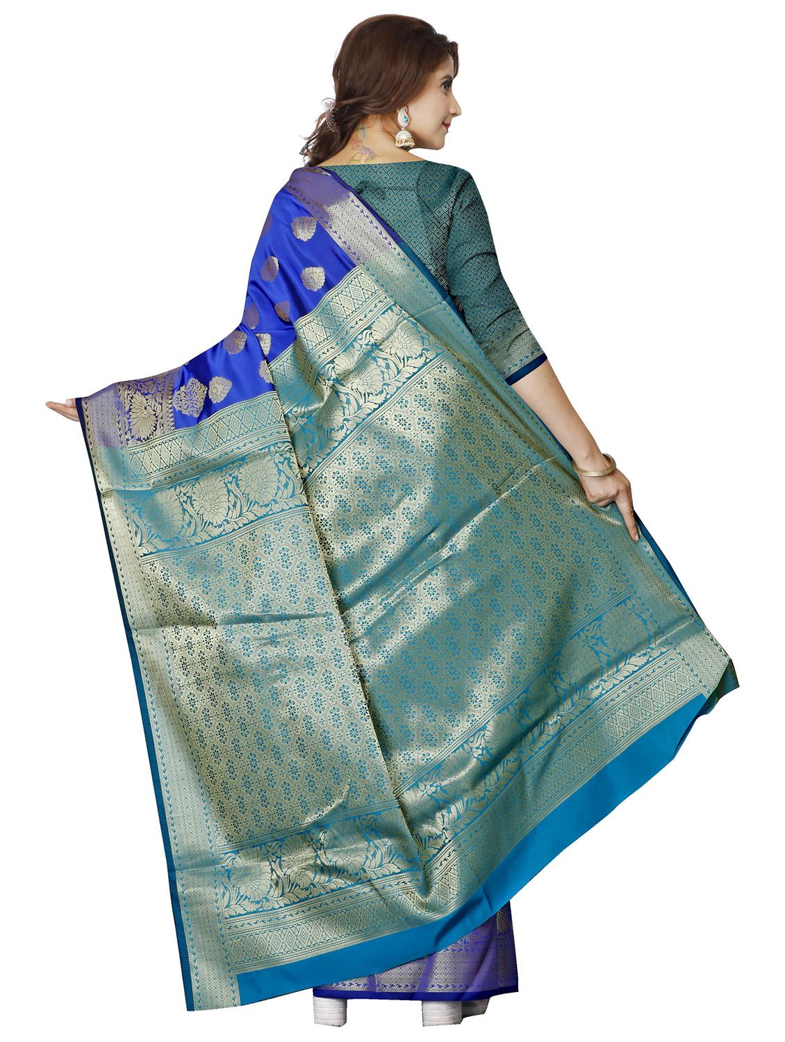 women's banarasi saree with blouse - 20336201 - Standard Image - 1