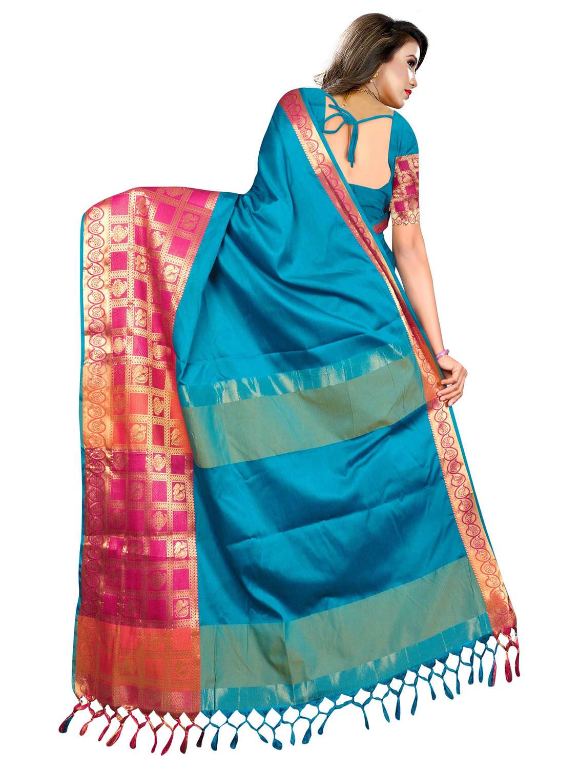 women's banarasi saree with blouse - 20336221 -  Standard Image - 1