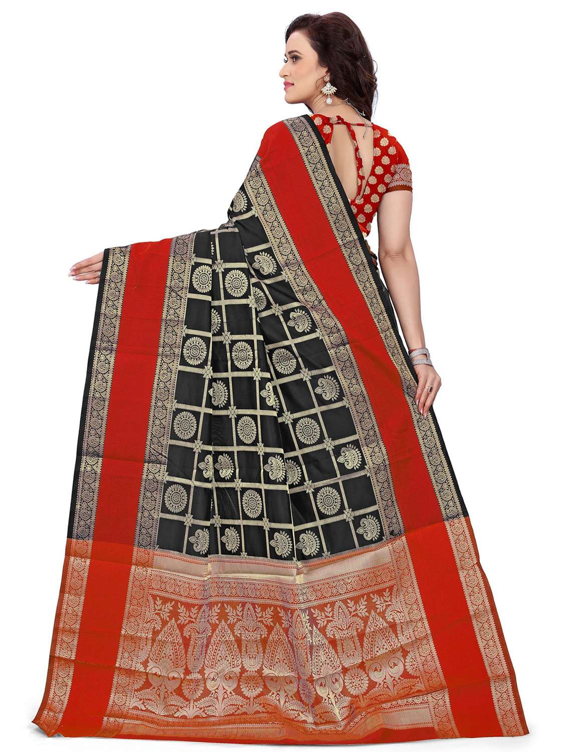 women's banarasi saree with blouse - 20336243 -  Standard Image - 1
