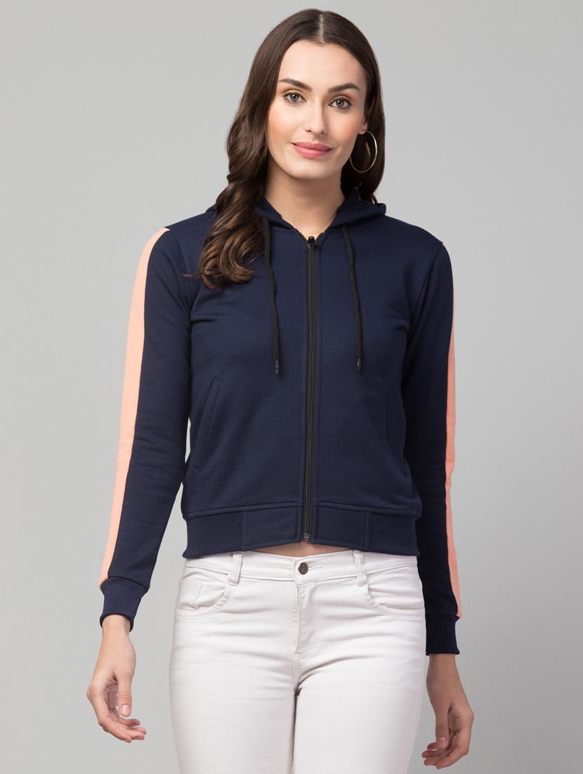 women blue fleece summer jacket - 20340935 -  Zoom Image - 0