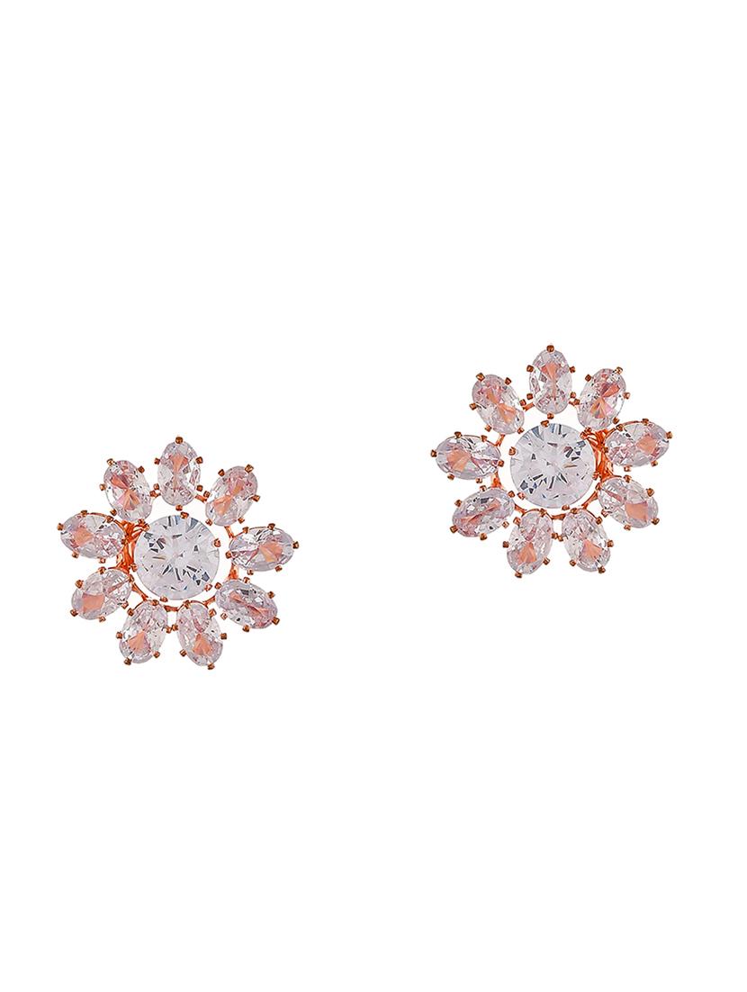 women brass studs earring - 20342090 - Standard Image - 1