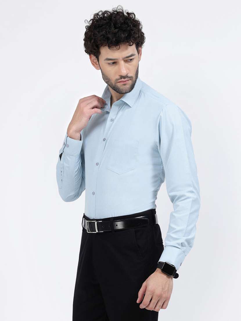 mens solids formal shirt - 20342341 -  Standard Image - 1
