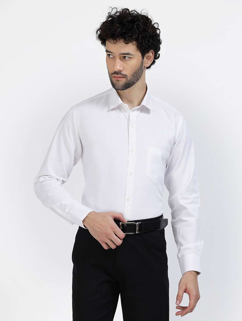 mens solids formal shirt - 20342342 -  Zoom Image - 0