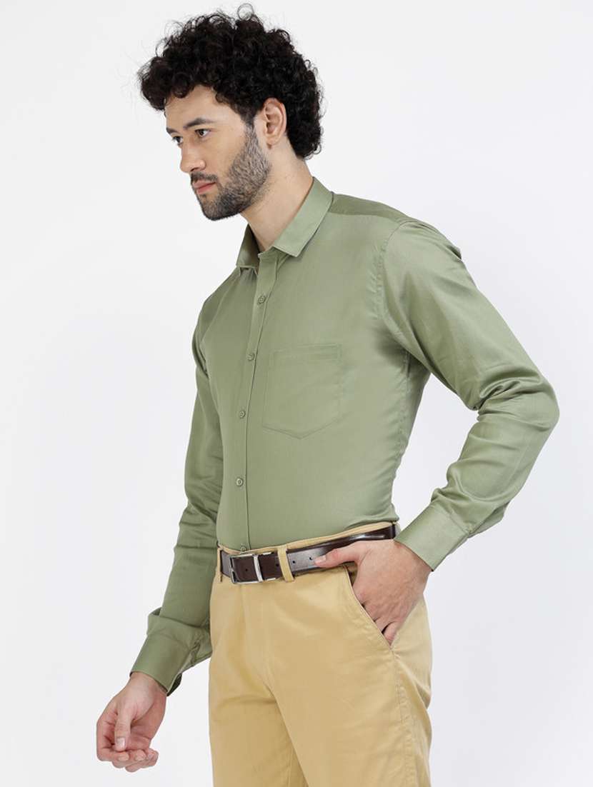 mens solids formal shirt - 20342345 - Standard Image - 1
