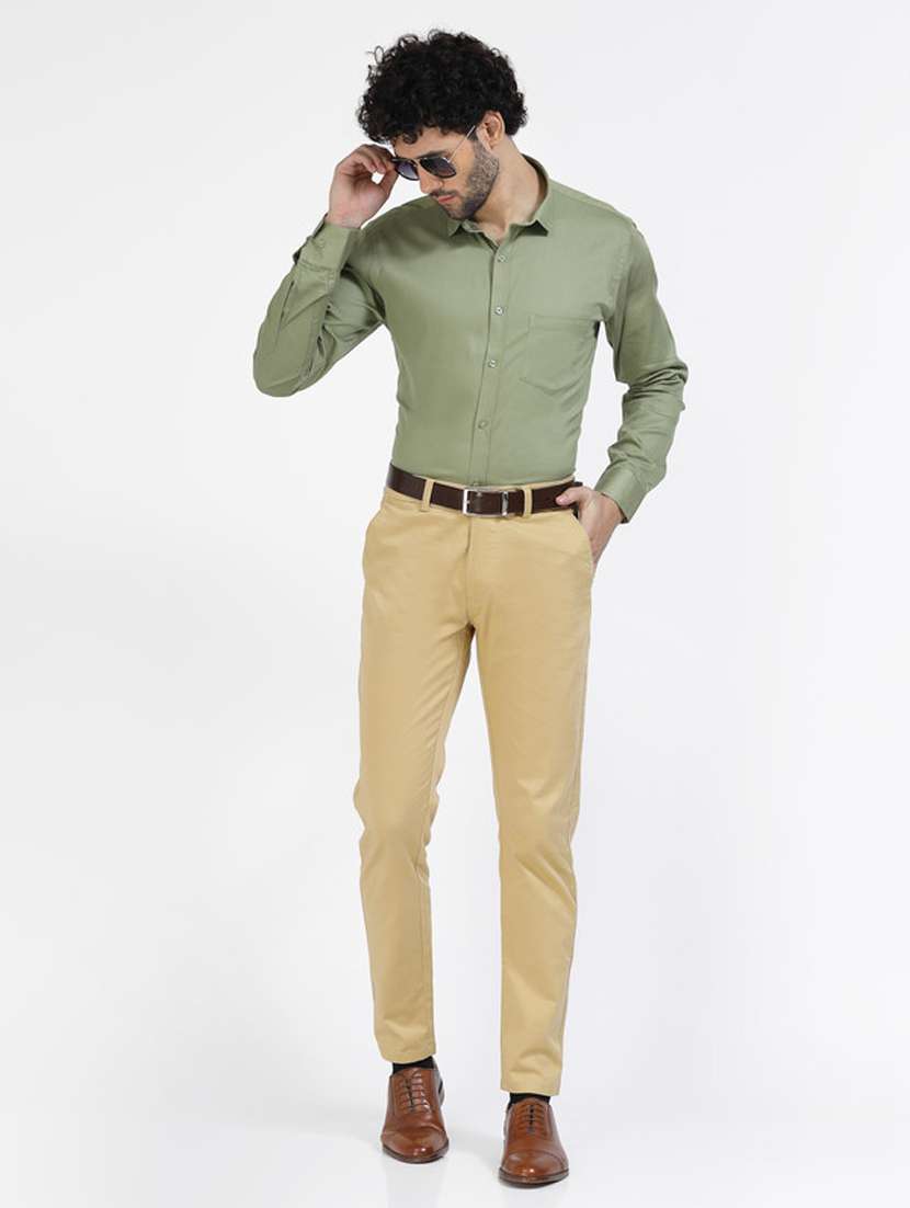 mens solids formal shirt - 20342345 - Standard Image - 4
