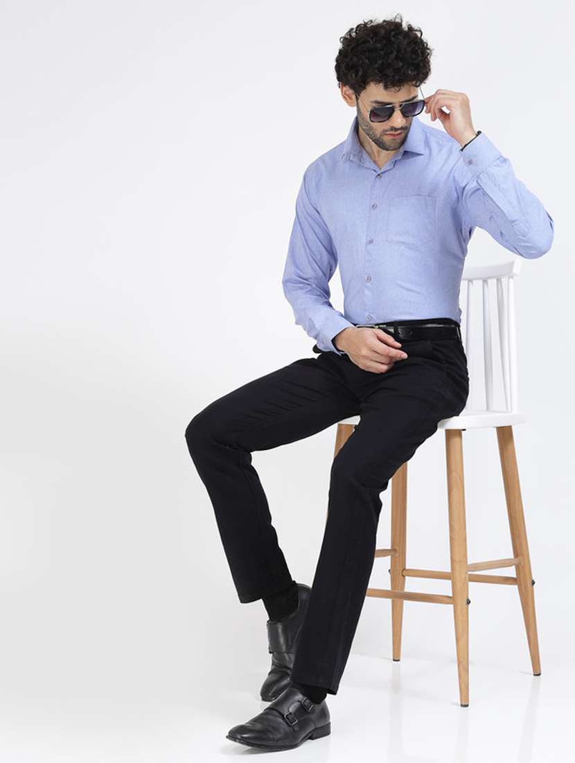 mens solids formal shirt - 20342358 - Standard Image - 4