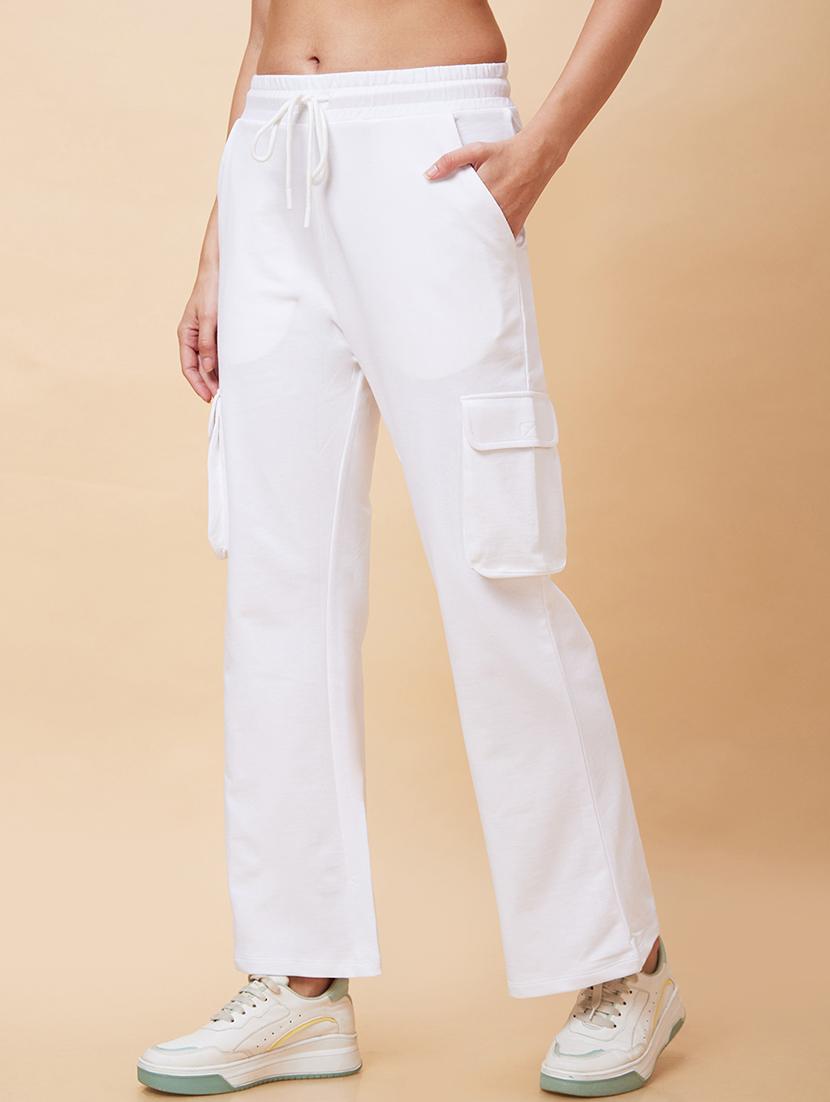 women white cotton track pant - 20343207 -  Standard Image - 1