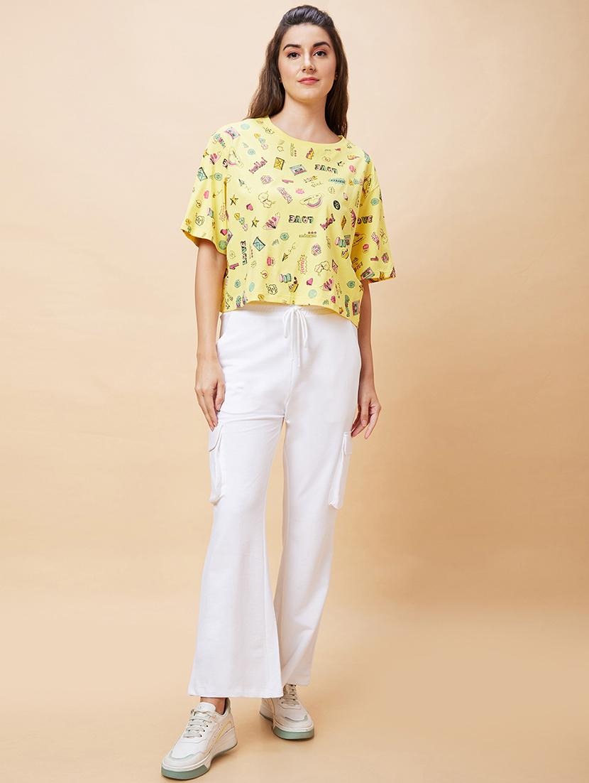 women white cotton track pant - 20343207 - Standard Image - 4