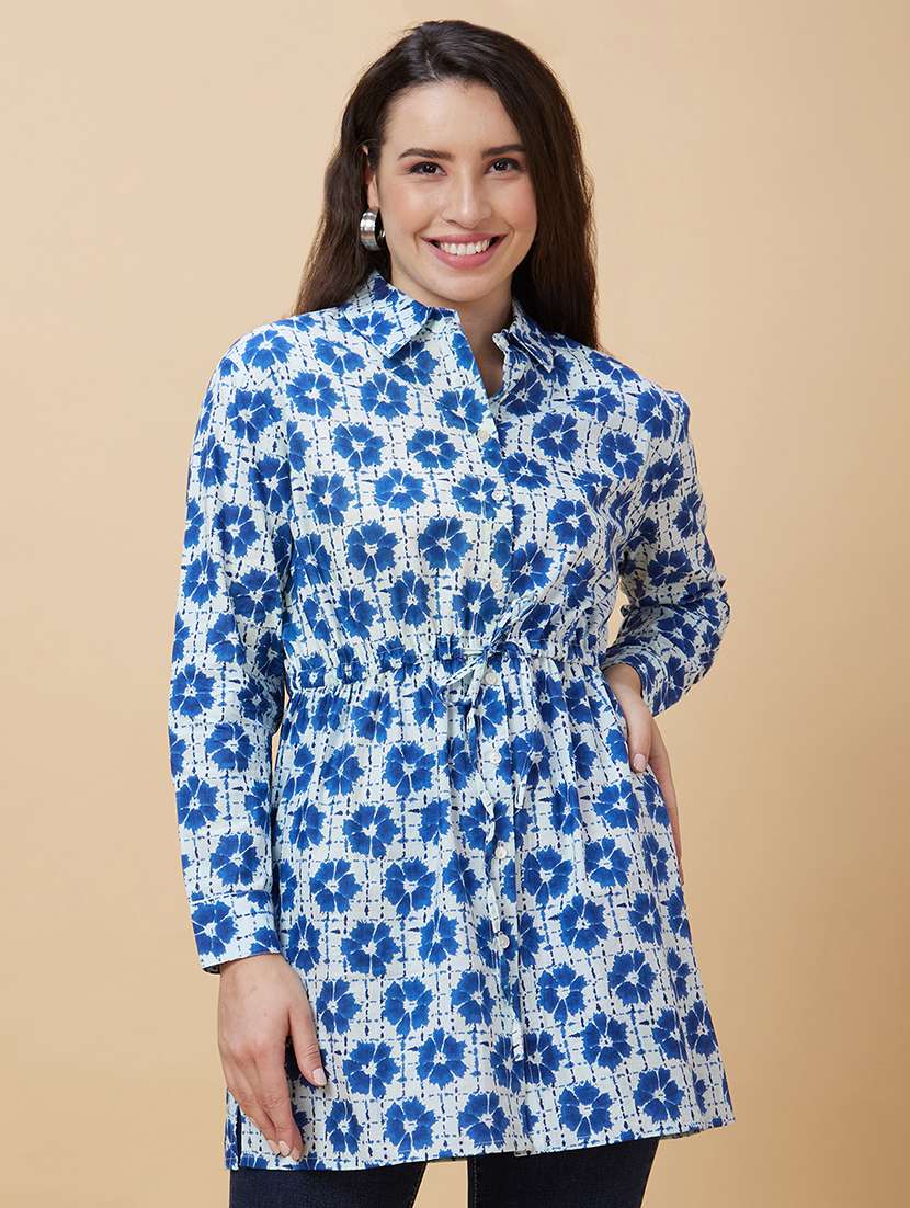 women white cotton regular tunic