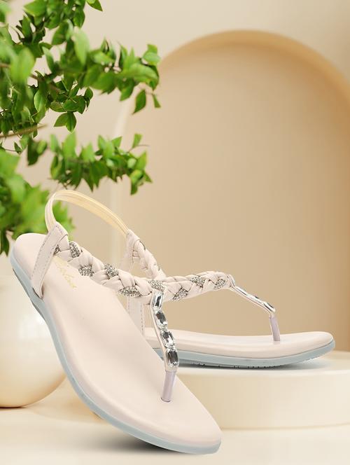 women beige t-strap sandal - 20344202 -  Standard Image - 0