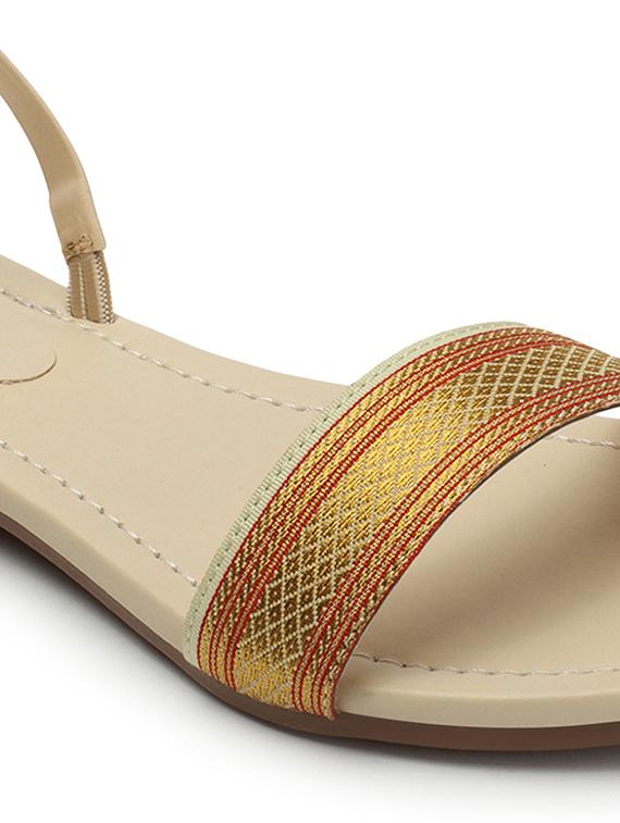 women beige slip on sandal - 20344215 -  Standard Image - 1