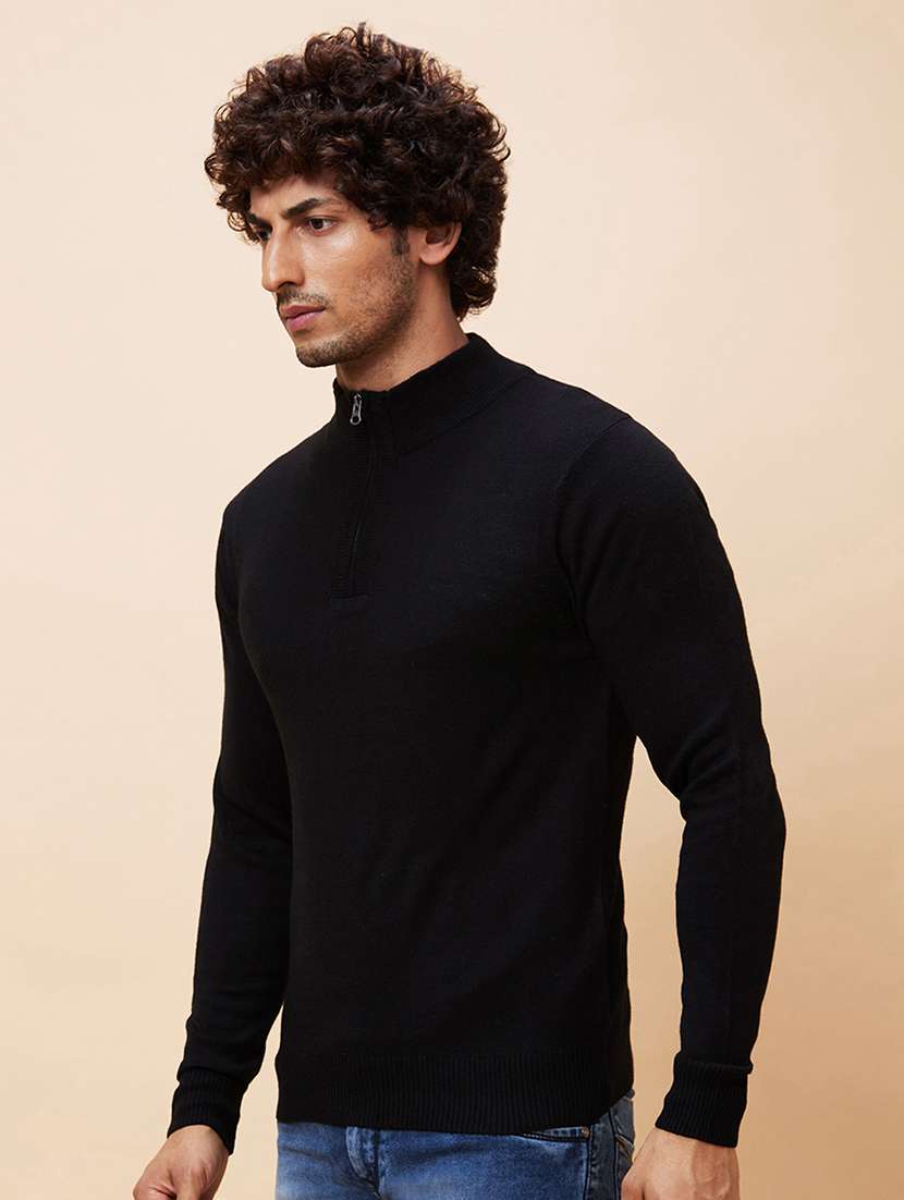 men black acrylic pullover - 20344457 - Standard Image - 1