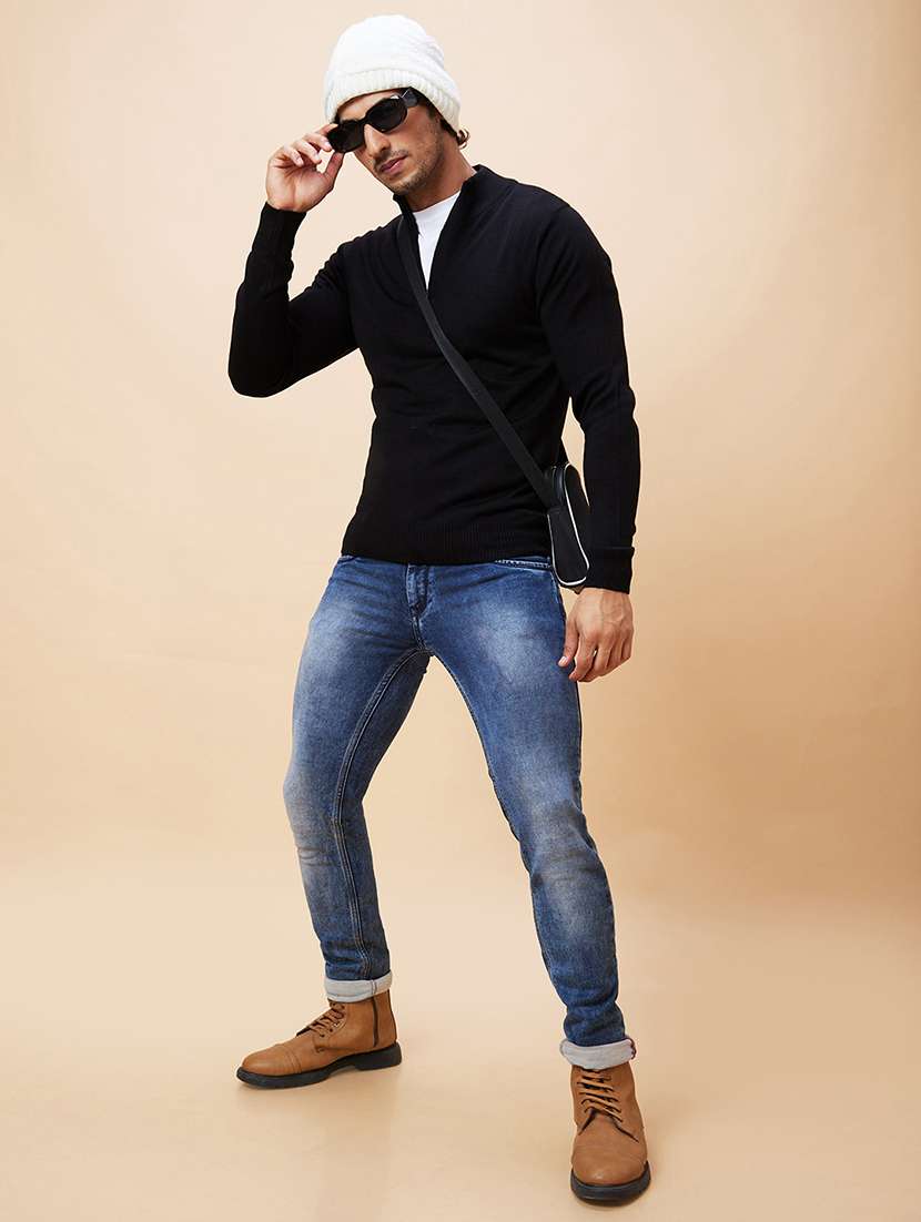 men black acrylic pullover - 20344457 - Standard Image - 4